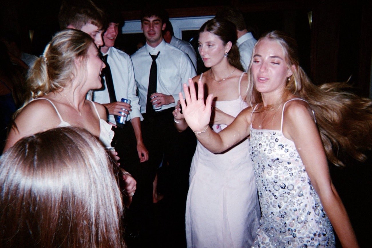 Guests dancing and celebrating together