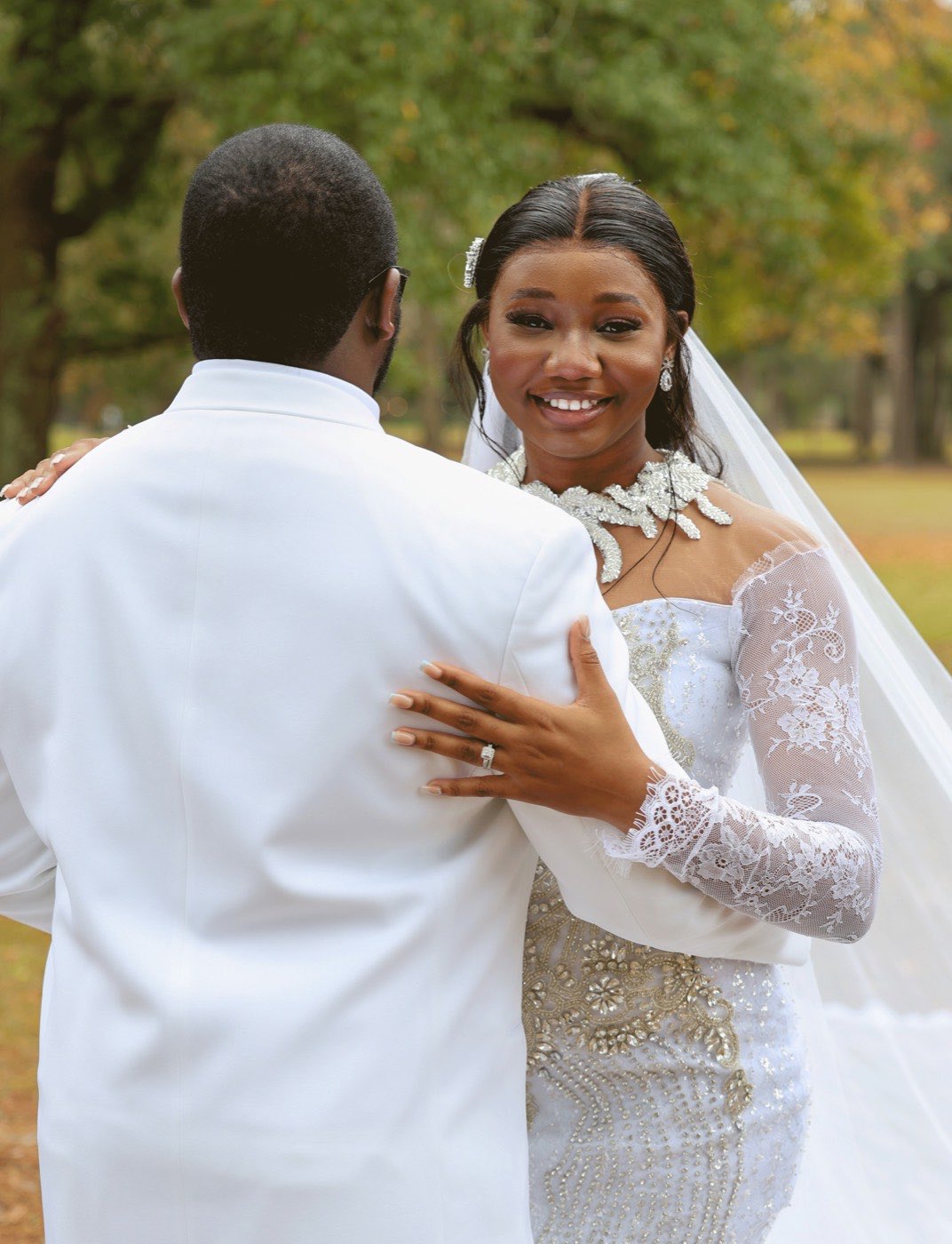 Christiana and Leon on their wedding day, one of the multicultural celebrations Akanbi Entertainment has produced